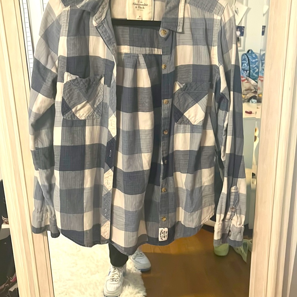 Blue simple flannel